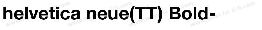 helvetica neue(TT) Bold字体转换